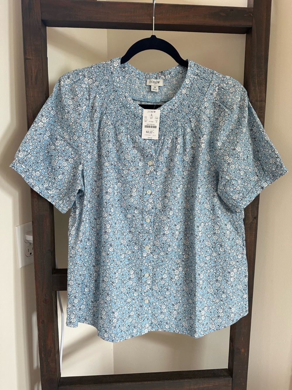 J Crew  Factory blue top.